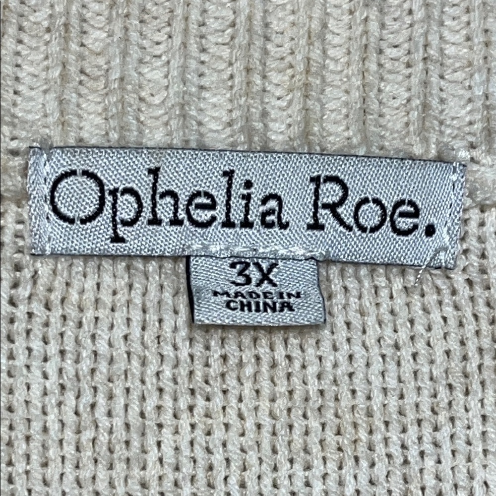 Ophelia Roe Beige Button-Up Cardigan 3X - Picture 6 of 12